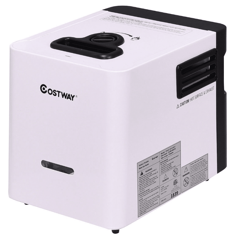 Costway Propane Gas Portable Instant Hot Water Heater Battery Powered